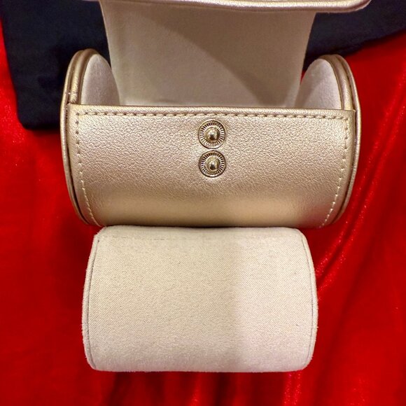 WOLF EST 1834 CHAMPAGNE FINE LEATHER WATCH JEWELRY CASE NEW WITHOUT TAGS (NWOT) - Picture 10 of 12